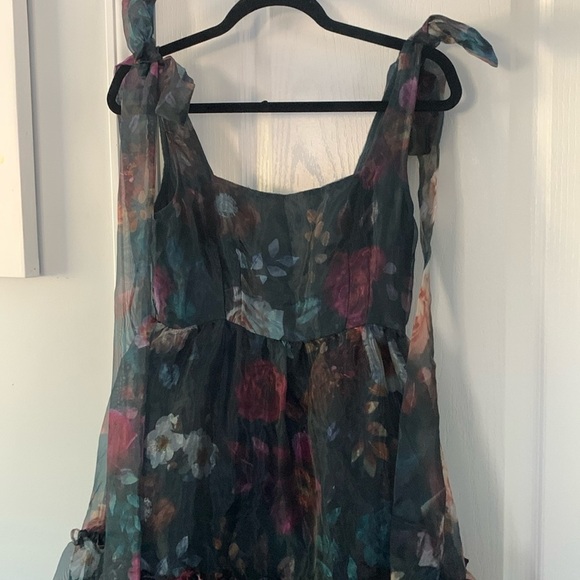 Francesca’s Collections Ivanna Alahna Tiered Floral‎ Maxi Dress XS party chiffon - Picture 5 of 16